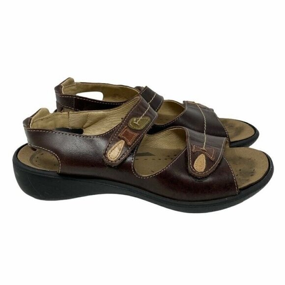 Romika Womens Slingback Sandals Brown Leather 9.5 - Picture 1 of 10
